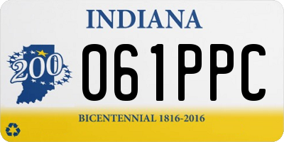 IN license plate 061PPC