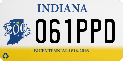 IN license plate 061PPD