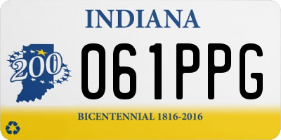 IN license plate 061PPG