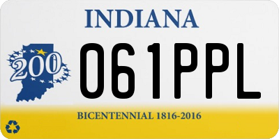 IN license plate 061PPL