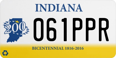 IN license plate 061PPR