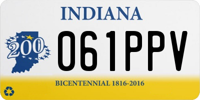 IN license plate 061PPV