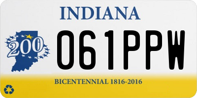 IN license plate 061PPW