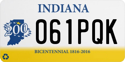 IN license plate 061PQK