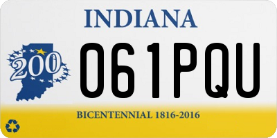 IN license plate 061PQU