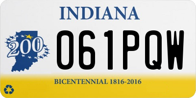 IN license plate 061PQW
