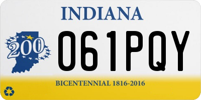 IN license plate 061PQY