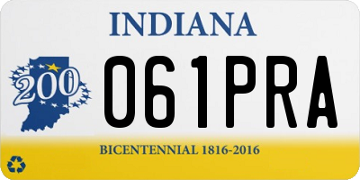 IN license plate 061PRA
