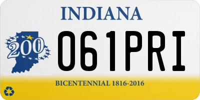 IN license plate 061PRI