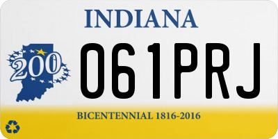 IN license plate 061PRJ
