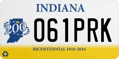 IN license plate 061PRK