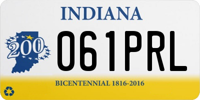 IN license plate 061PRL
