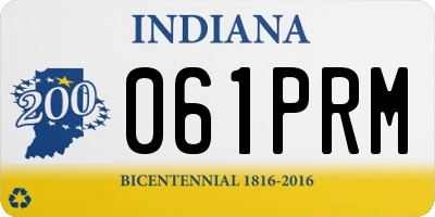 IN license plate 061PRM