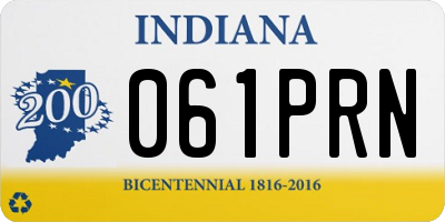 IN license plate 061PRN