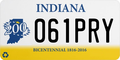IN license plate 061PRY