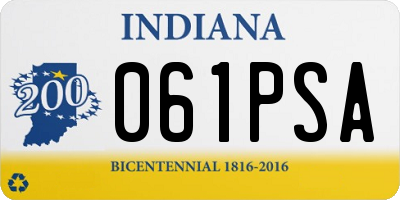 IN license plate 061PSA