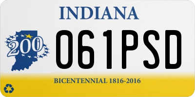 IN license plate 061PSD
