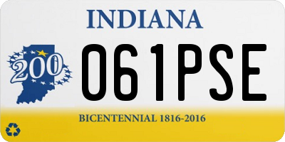IN license plate 061PSE