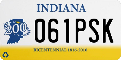 IN license plate 061PSK