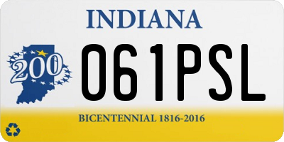 IN license plate 061PSL