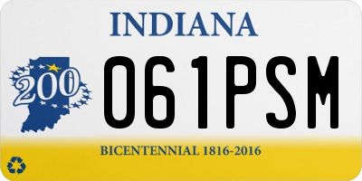 IN license plate 061PSM