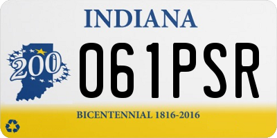 IN license plate 061PSR