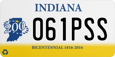 IN license plate 061PSS