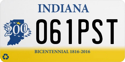 IN license plate 061PST
