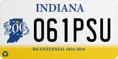 IN license plate 061PSU