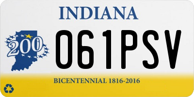 IN license plate 061PSV