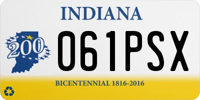 IN license plate 061PSX