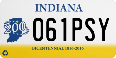 IN license plate 061PSY
