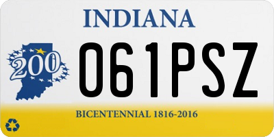 IN license plate 061PSZ