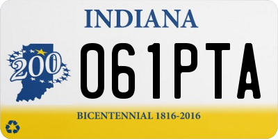 IN license plate 061PTA