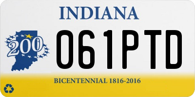 IN license plate 061PTD