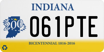 IN license plate 061PTE