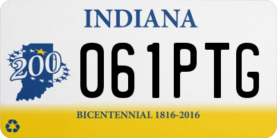 IN license plate 061PTG