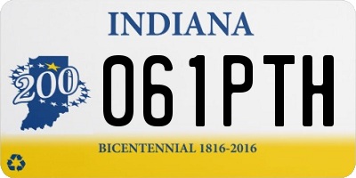 IN license plate 061PTH