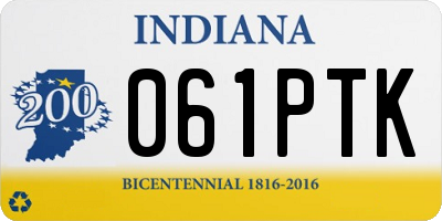 IN license plate 061PTK