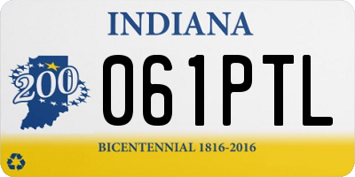IN license plate 061PTL