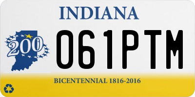 IN license plate 061PTM