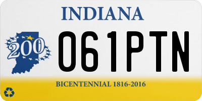 IN license plate 061PTN