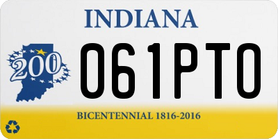 IN license plate 061PTO