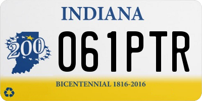 IN license plate 061PTR
