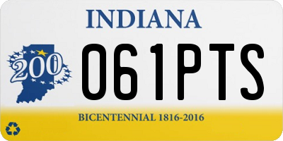 IN license plate 061PTS