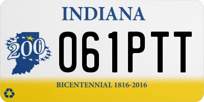 IN license plate 061PTT