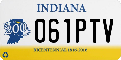 IN license plate 061PTV