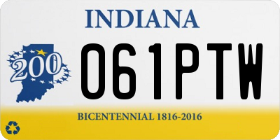 IN license plate 061PTW