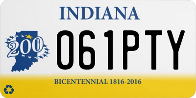 IN license plate 061PTY