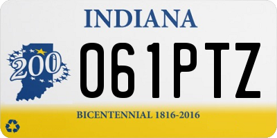 IN license plate 061PTZ